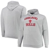 PROFILE HEATHERED GRAY CHICAGO BULLS BIG & TALL HEART & SOUL PULLOVER HOODIE