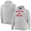 Profile Men's Heathered Gray Chicago Bulls Big And Tall Heart And Soul Pullover Hoodie In Heather Gray