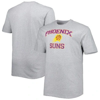 Profile Men's Heathered Gray Phoenix Suns Big And Tall Heart And Soul T-shirt