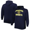 PROFILE NAVY DENVER NUGGETS BIG & TALL HEART & SOUL PULLOVER HOODIE