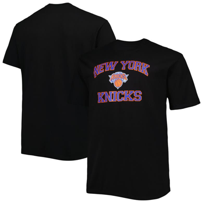 Profile Men's Black New York Knicks Big And Tall Heart And Soul T-shirt