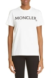 Moncler Cotton Logo Short Sleeve Tee In White