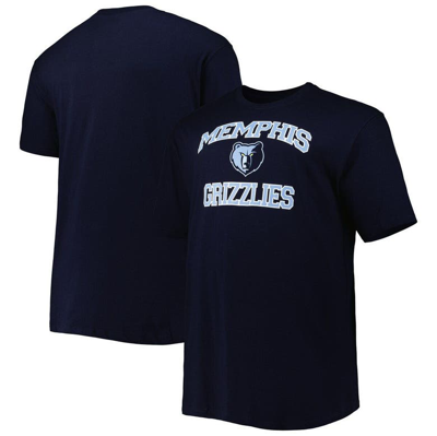 Profile Men's Navy Memphis Grizzlies Big And Tall Heart And Soul T-shirt