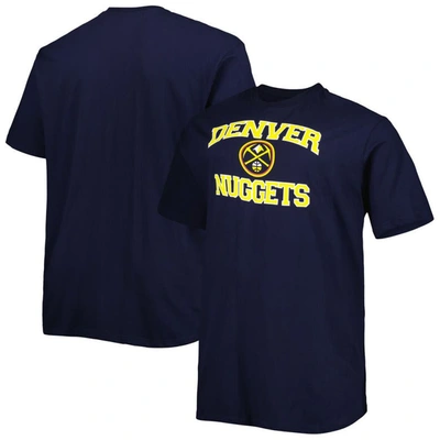 Profile Men's Navy Denver Nuggets Big And Tall Heart And Soul T-shirt
