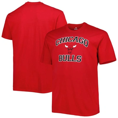 Profile Men's Red Chicago Bulls Big And Tall Heart And Soul T-shirt