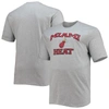 Profile Men's Heathered Gray Miami Heat Big And Tall Heart And Soul T-shirt In Heather Gray