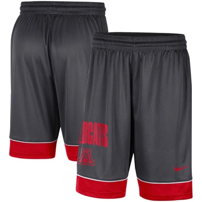 Nike Men's  Charcoal, Red Arizona Wildcats Fast Break Shorts In Charcoal,red