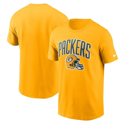 Nike Gold Green Bay Packers Team Athletic T-shirt In Gold