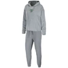 Wear By Erin Andrews Women's  Heather Gray Dallas Stars Logo Pullover Hoodie And Pants Sleep Set In Heather Gray