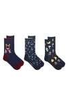 K. BELL SOCKS K BELL SOCKS 3-PACK FRENCH BULLDOG ASSORTED CREW SOCKS