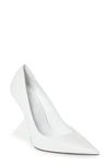 Attico Cheope Pointed Toe Pump In White