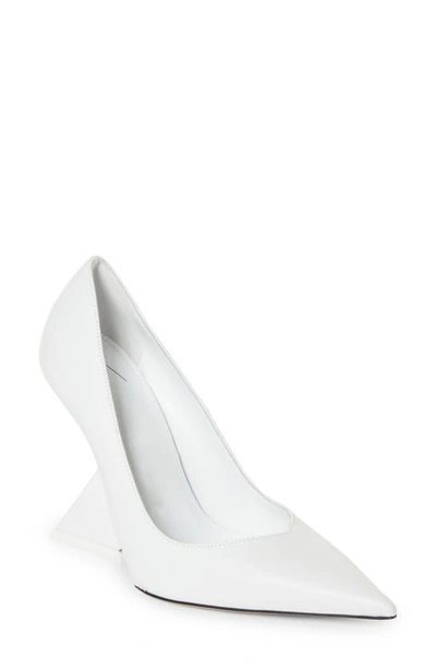 Attico Cheope Pointed Toe Pump In White
