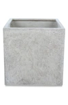 Renwil Alona Stoneware Cube Planter In Beige Taupe