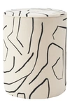 Renwil Ren-wil Rachelle Stool In Cream Base/ Black Lines