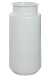 Renwil Zena Glazed Porcelain Vase In Glazed Matte Off-white Finish