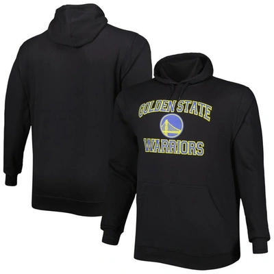 PROFILE BLACK GOLDEN STATE WARRIORS BIG & TALL HEART & SOUL PULLOVER HOODIE