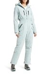 Free People Fp Movement All Prepped Waterproof Hooded One-piece Ski Suit In Aqua Haze