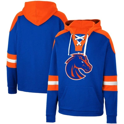 COLOSSEUM COLOSSEUM ROYAL BOISE STATE BRONCOS LACE-UP 4.0 PULLOVER HOODIE