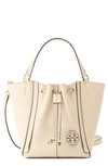 Tory Burch Mcgraw Dragonfly Drawstring Shoulder Bag In Brie