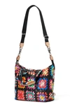 Mz Wallace Sutton Deluxe Small Printed Crossbody Bag In Multi Flower Quilt