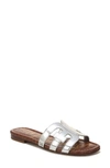 Sam Edelman Bay Cutout Slide Sandal In Soft Silver Metallic