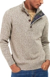 Barbour Sid Half-zip Sweater In Stone Marl