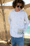 DON THE FULLER DON THE FULLER WHITE COTTON MEN'S SWEATER