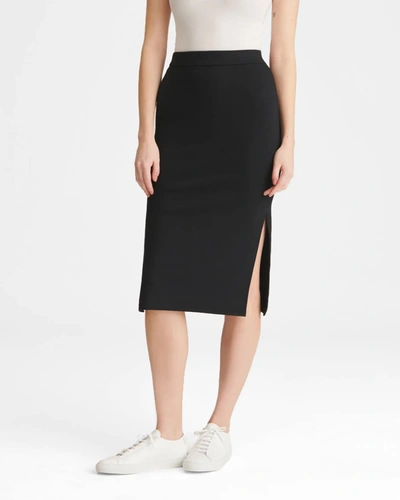 Naadam Modal Cashmere Pencil Skirt In Black