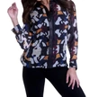 Angel Chiffon Blouse With Trim In Mosaic In Multi
