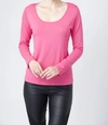 Angel Scoop-neck Top In Fuchsia In Pink