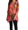 Angel Hawaiian Escape 3/4 Sleeve Tunic In Multi In Multi