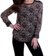 Angel Long Sleeve Crew Tunic In Cheetah In Purple