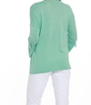 Angel V-neck Bell Sleeve Tunic In Aqua In Blue