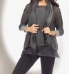 Angel 3-piece Layered Set W/scarf In Gray In Grey