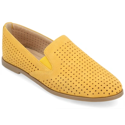 Journee Collection Collection Women's Tru Comfort Foam Wide Width Lucie Flat In Yellow