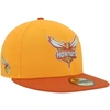 NEW ERA NEW ERA  GOLD/RUST CHARLOTTE HORNETS 59FIFTY FITTED HAT