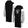 G-iii 4her By Carl Banks Black Las Vegas Raiders Bootleg Long Sleeve Hoodie T-shirt Dress In Black