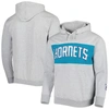 Fanatics Branded Heather Gray Charlotte Hornets Wordmark French Terry Pullover Hoodie In Heather Gray