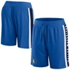 Fanatics Branded Blue Dallas Mavericks Referee Iconic Mesh Shorts In Blue
