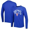 Concepts Sport Royal New York Mets Inertia Raglan Long Sleeve Henley T-shirt In Royal