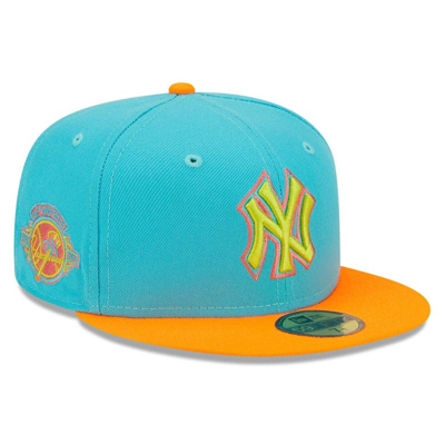New Era Men's  Blue, Orange New York Yankees Vice Highlighter 59fifty Fitted Hat In Blue,orange