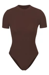 Skims Womens Cocoa Fits Everybody Stretch-woven Bodysuit