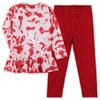 Wes & Willy Girls Infant  Crimson Oklahoma Sooners Tie-dye Ruffle Raglan Long Sleeve T-shirt & Leggin In Crimson
