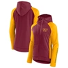Fanatics Branded Burgundy/gold Washington Commanders End Around Lightweight Raglan Full-zip Hoodie J In Burgundy