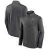 Fanatics Branded Gray Vegas Golden Knights Authentic Pro Rink Fleece Full-zip Jacket In Black