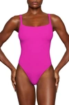 Skims Fits Everybody Square Neck Sleeveless Bodysuit In Fuschia