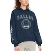 Tommy Hilfiger Navy Dallas Cowboys Becca Dropped Shoulders Pullover Hoodie In Navy