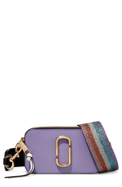 Marc Jacobs The Snapshot Leather Crossbody Bag In Daybreak Multi