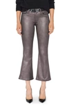 Frame Le Crop Mini Boot Metallic Mid-rise Jeans In Grey