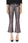 Frame Le Crop Mini Boot Metallic Mid-rise Jeans In Mahogany